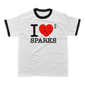 I HEART SPARKS RINGER T-SHIRT (RED/WHITE)