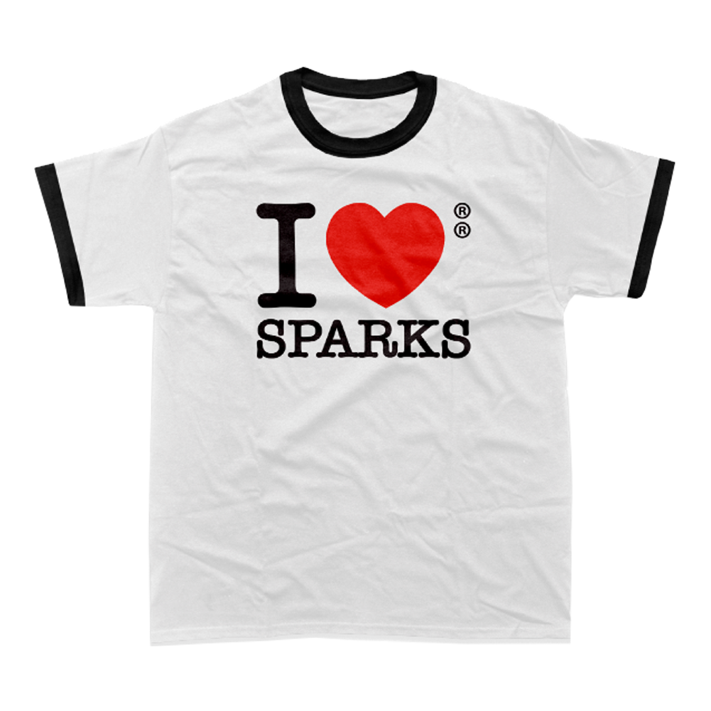 I HEART SPARKS RINGER T-SHIRT (RED/WHITE)