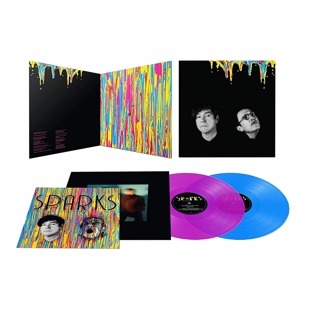 Vinyl record album set with colorful artwork and multiple components.