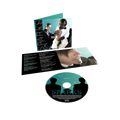 CD album packaging featuring a disc, jewel case, and booklet with teal and black color scheme.