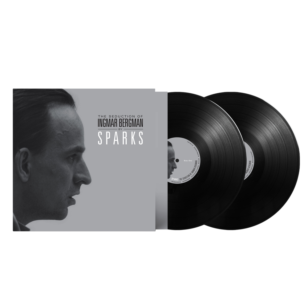 Vinyl record album titled ’Sparks’ by Michael Bergman, featuring two black vinyl discs and album cover artwork with a profile portrait.